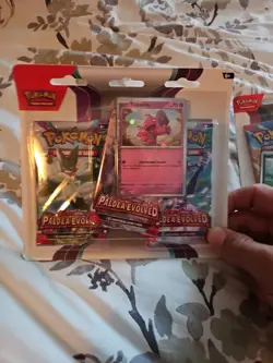 Pokemon Sealed Blisters Paldea Evol 3pk And Obsidian Flames 1pk --Plus Promos - Image 2