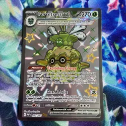 2024 Pokemon Scarlet Violet Paldean Fates Shiny Forretress Ex 212 /91 Full Art - Image 1