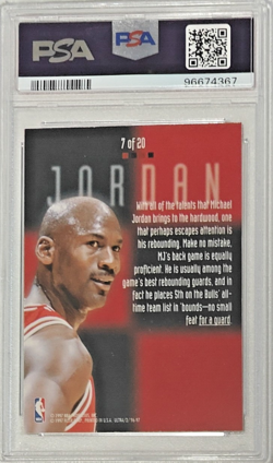1996 Fleer Ultra Board Game #7 Michael Jordan PSA 6 EX-MT Chicago Bulls HOF GOAT - Image 2
