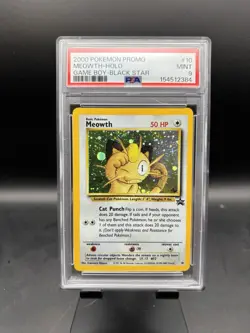 2000 Meowth Holo #10 Game-Boy Black Star Promo PSA 9 - Image 1