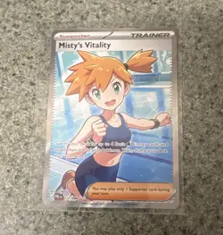 Pokemon TCG Misty's Vitality 111/084 Ultra Rare Full Art Holo - Image 1