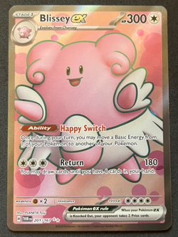 Blissey ex Pokemon Twilight Masquerade 201/167 Full Art Ultra Rare NM - Image 1