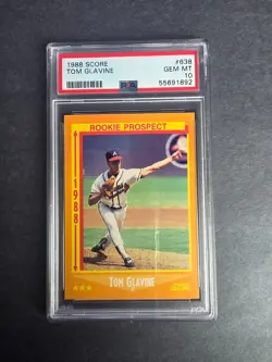 1988 Score TOM GLAVINE #638 RC PSA GEM MINT 10 - Image 1