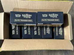 Lot of 6 Empty Pokemon Shining Fates ETBs with Accessories No Packs No Promos - Image 1