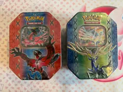 Pokemon 2014 Xerneas EX & Yveltal ex Legend of Kalos Tin Set Factory Sealed! - Image 1