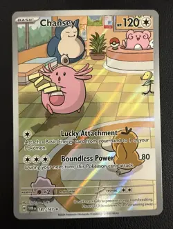 Pokemon TCG Chansey 187/167 Twilight Masquerade Holo Illus Rare EN 120HP 2024 - Image 1