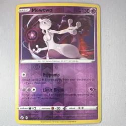 Pokemon TCG Mewtwo 059/159 Crown Zenith Reverse Holo Basic 130HP EN - Image 1