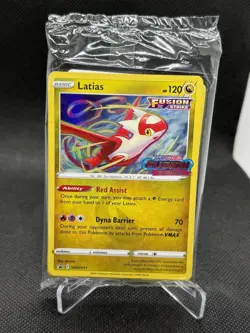 POKEMON TCG FUSION STRIKE PRERELEASE LATIAS BLACK STAR PROMO HOLO SWSH171 SEALED - Image 1