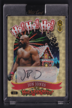 2025 Wild Card- Holiday Hits- Gold Jon Jones True 1/1 Auto - Image 1
