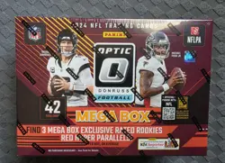 2024 PANINI DONRUSS OPTIC FOOTBALL HOBBY MEGA BOX (RED HYPER PARALLELS) NEW - Image 1