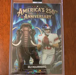 🔥🦣 2026 Wild Card America's 250th Anniversary TRUE 1/1 Eli Manning 🦣🔥 - Image 1