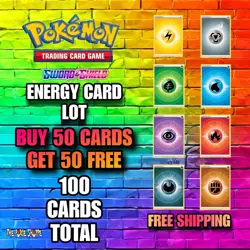 Pokemon TCG: Bulk Energy Card Lot **Buy 50 Energy Cards Get 50 Cards FREE** - Image 1