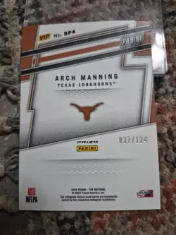 2024 Panini National Convention VIP Gold Pack - Prospects Arch Manning #RP4 Blue - Image 2