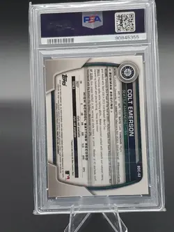 2023 Bowman Draft Chrome 1st Japan MOJO Refractor Colt Emerson PSA 10 - Image 2