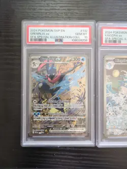 Sequential PSA 10 Kingdra EX #131 Greninja EX #132 Pokemon Shrouded Fable Promo - Image 4