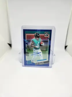 2023 Donruss Optic - Rated Rookie Tank Bigsby #252 Blue Prizm 25/99 Auto Jaguars - Image 1