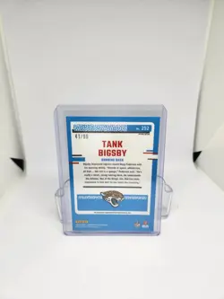 2023 Donruss Optic - Rated Rookie Tank Bigsby #252 Blue Prizm 25/99 Auto Jaguars - Image 2