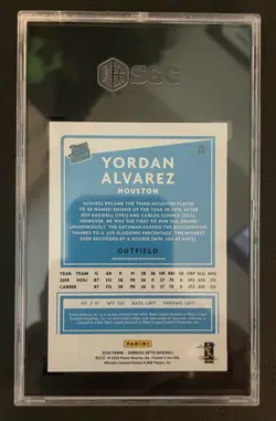 2020 Donrus Optic - Yordan Alvarez #45 Rated Rookie SGC 10 GM - Image 2
