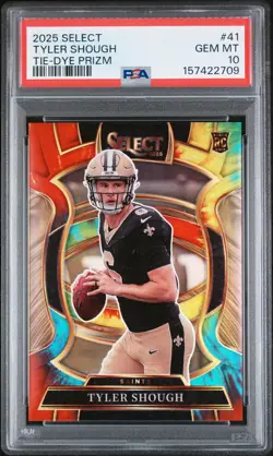 2025 PANINI SELECT TIE-DYE PRIZM #41 TYLER SHOUGH 12/25 PSA 10 - Image 1