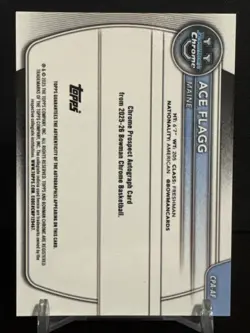 2025-26 Topps Bowman Chrome U Prospects Ace Flagg 1st Auto CPA-AF - Image 2