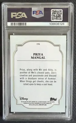 2024 Topps Chrome Disney Priya Mangal #194 Gold Refractor /50 PSA 10 - Image 2