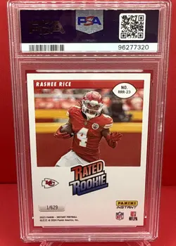 2023 Panini Instant Rashee Rice RC Rated Rookies Retro PSA GEM MT 10🔥🔥💎💎 - Image 2
