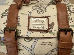 Loungefly Disney Winnie the Pooh Hundred Acre Wood Map Canvas Backpack New - Image 4
