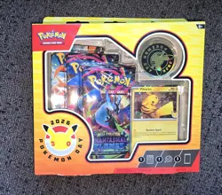 Pokemon Day 2026 Collection Box 3 Packs + Pikachu Promo + Collector Coin L@@K! - Image 1