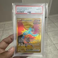 Pokemon 2023 SV04 Paradox Rift Roaring Moon ex 262/182 Hyper Rare Holo PSA 10 - Image 1