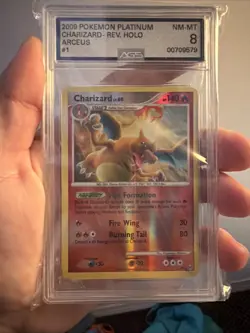 2009 Pokemon Platinum Arceus Charizard-Holo #1 card graded PSA 8 Near Mint - Image 3