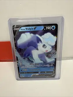 Alolan Vulpix V 033/195 Swsh12: Sword & Shield - Silver Tempest Holo - Image 1
