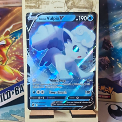 The Pokemon Company Alolan Vulpix V 033/195 Silver Tempest Ultra Rare Holo EN - Image 1