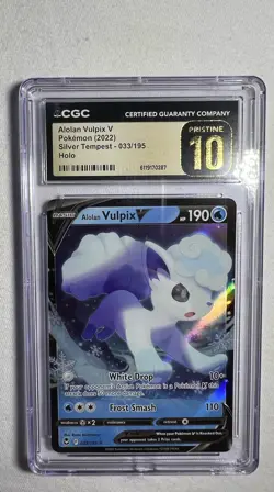 The Pokemon Company Alolan Vulpix V Holo Silver Tempest CGC 10 EN 2022 033/195 - Image 2