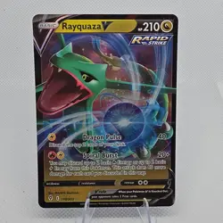 Pokemon TCG Rayquaza V Evolving Skies 110/203 Holo Ultra Rare NM - Image 1
