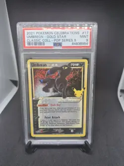 2021 POKEMON CELEBRATIONS CLASSIC COLLECTION #17 UMBREON-GOLD STAR PSA 9 - Image 1
