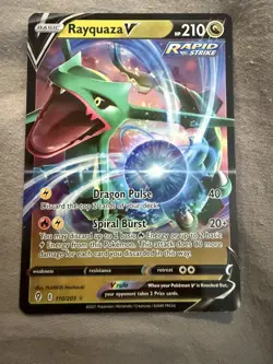 Pokemon TCG Rayquaza v 110/203 Evolving Skies Ultra Rare NM - Image 1
