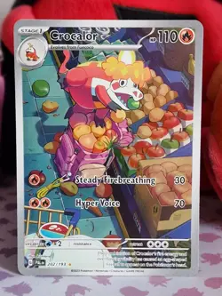 Pokemon TCG Crocalor 202/193 Paldea Evolved Illustration Rare Card NM Condition - Image 1