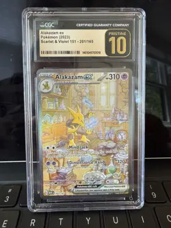 2023 POKEMON MEW EN-151 #201 ALAKAZAM EX CGC PRISTINE 10 - Image 1