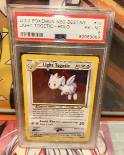 PSA 6 EX-MT Light Togetic Neo Destiny Holo Rare Pokemon Card 15/105 - Image 1