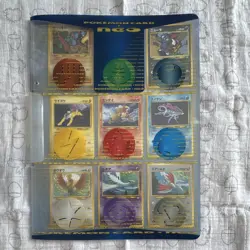 Pokemon TCG Neo Premium File 3 Promo Japanese 9 card complete set MINT - Image 1