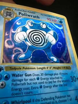 Pokemon Poliwrath 13/102 Base Set Shadowless 1st Ed Holo Rare English 1999 - Image 4
