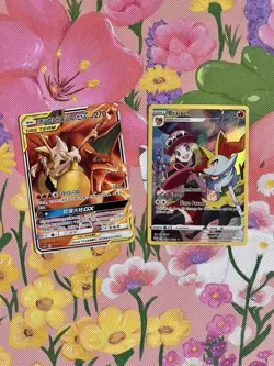 Pokemon TCG Braixen Serena Silver Tempest + Tag Team NON HOLO Braixen Charizard - Image 1