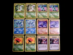 Pokemon WOTC Random Mixed Lot of 12 Vintage Rare Team Rocket/Base/Fossil/Jungle - Image 1