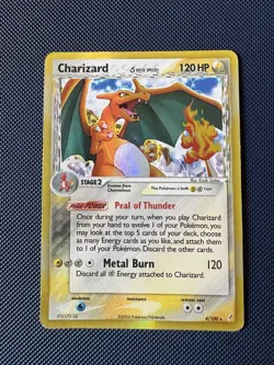 Pokemon TCG Charizard Delta Species EX Crystal Guardians Holo 4/100 HEAVY PLAY - Image 1