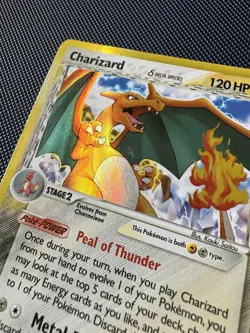 Pokemon TCG Charizard Delta Species EX Crystal Guardians Holo 4/100 HEAVY PLAY - Image 2