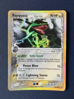 Pokemon TCG Rayquaza Holo Delta Species 13/113 Electric Type HEAVY PLAY - Image 1