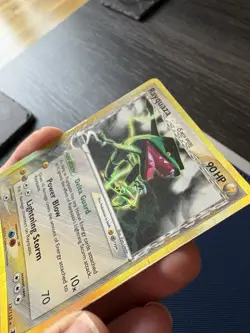 Pokemon TCG Rayquaza Holo Delta Species 13/113 Electric Type HEAVY PLAY - Image 3