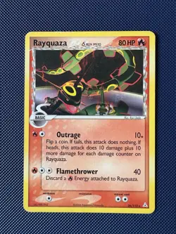 Pokemon TCG Rayquaza Delta Species NON-HOLO Fire Type MODERATE PLAY 26/110 - Image 1