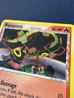 Pokemon TCG Rayquaza Delta Species NON-HOLO Fire Type MODERATE PLAY 26/110 - Image 2