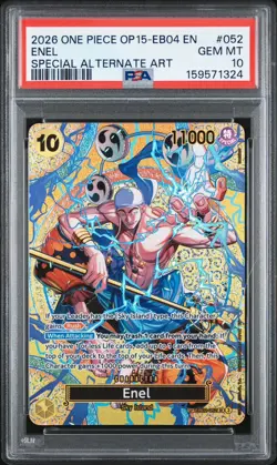 2026 ONE PIECE OP15-EB04-ADVENTURE ON KAMI's ISLAND SP ENEL 052 PSA 10 - Image 2